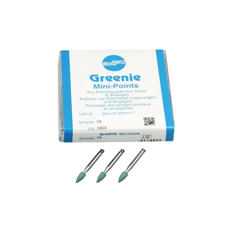 Polidores Shofu Greenie Mini-Pontas CA - 12Un
