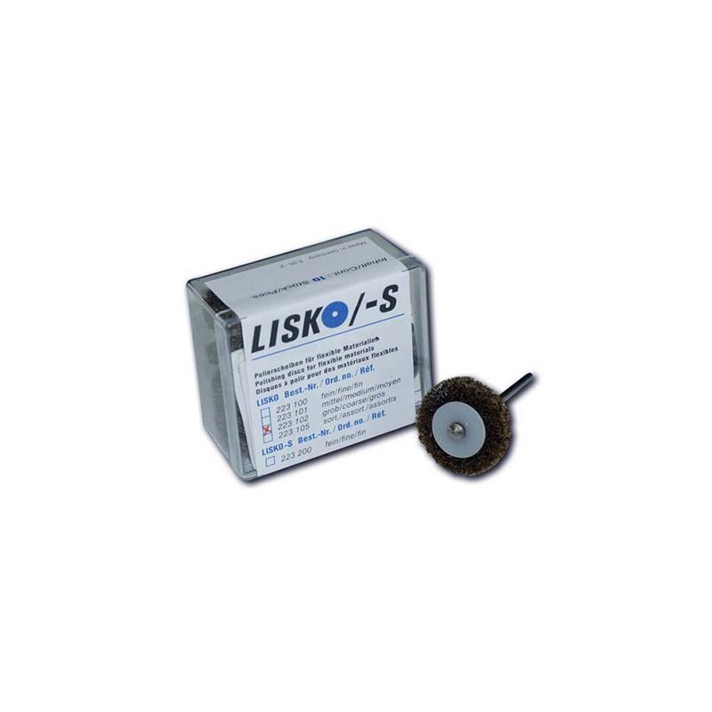 Discos de polimento Lisko, Grossos, Castanhos - 10Un.