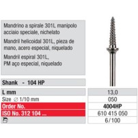 Mandril de rosca para polidores