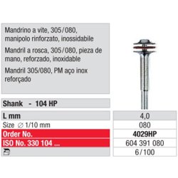 Mandril reforçado para discos