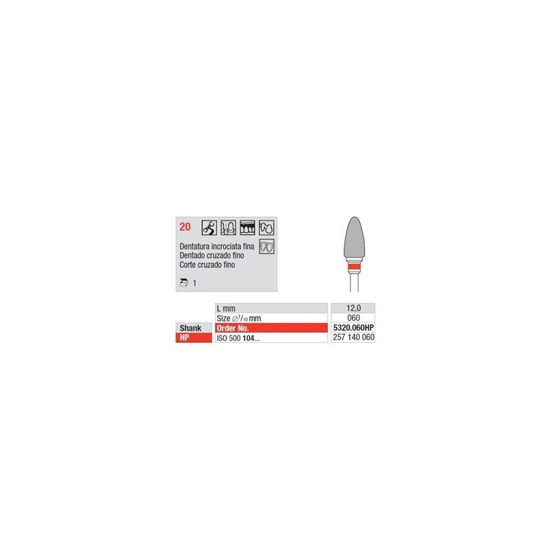 Broca Tungstenio Corte Cruzado Fino 5320.060