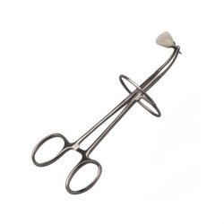 Pinça de mosquito curva com aro para ceramica