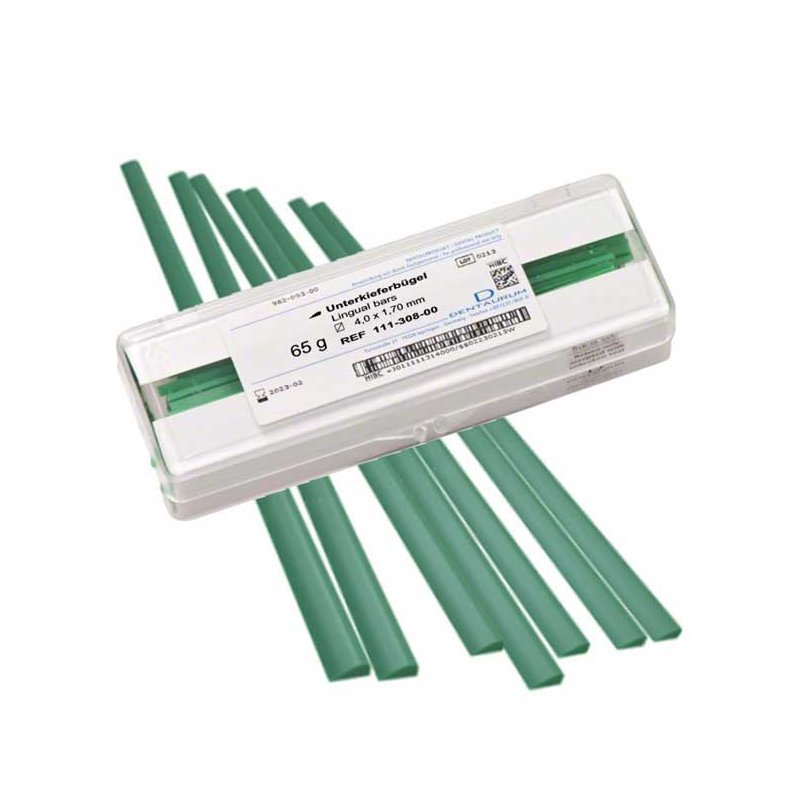 Barras linguais de cera Dentaurum 4 x 1,7mm - 65gr