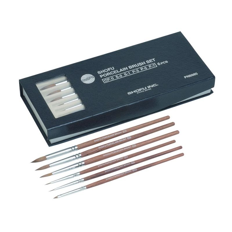 Kit Pinceis Shofu para cerâmica