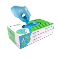 Luvas Nitrilo Azuis Sem Pó 100Un