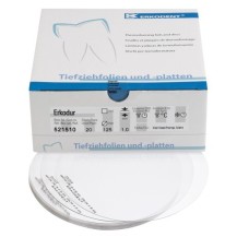 Placas Erkodent Erkodur, 0.50 mm, Ø 125 mm - 20Un.