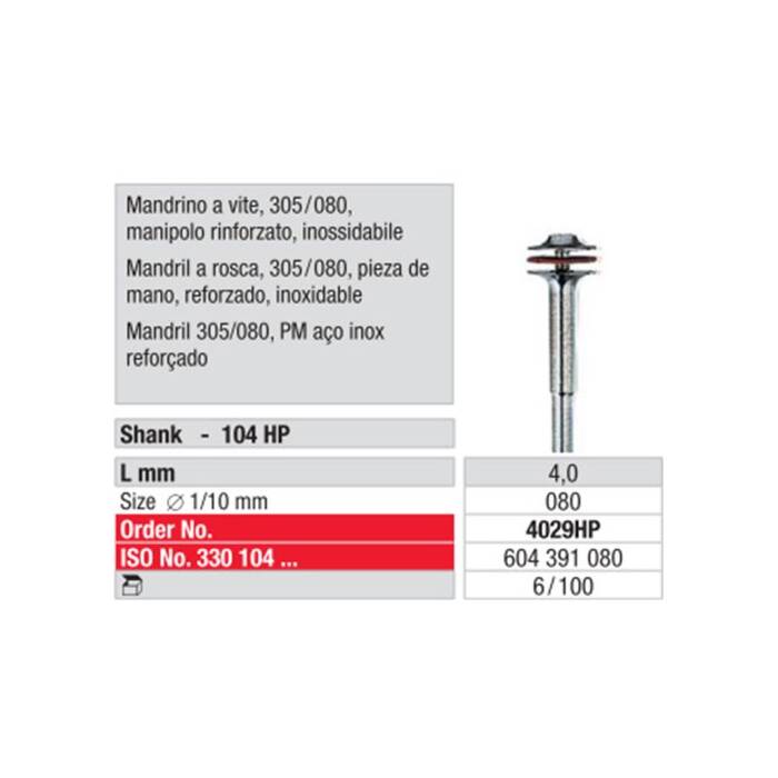 Mandril reforçado para discos